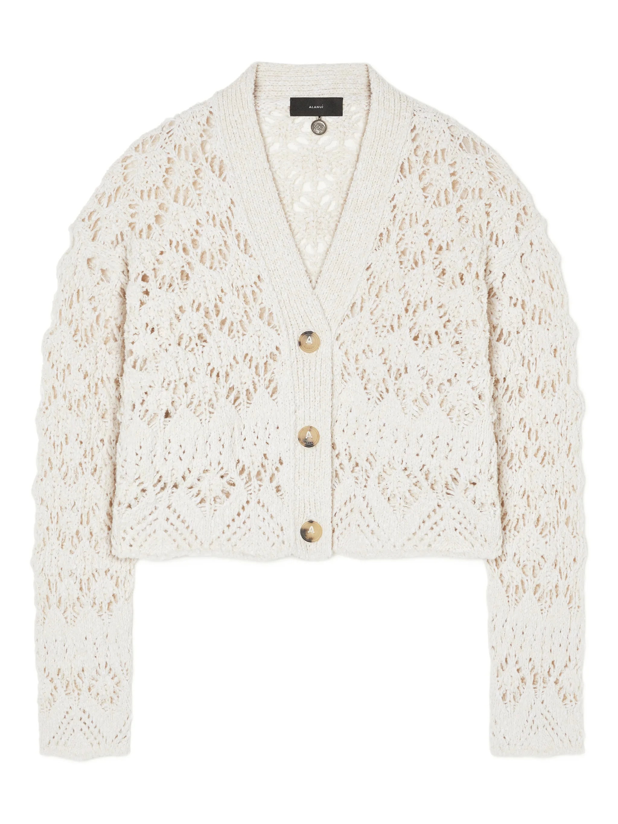 Short Cardigan Knitted Tricot