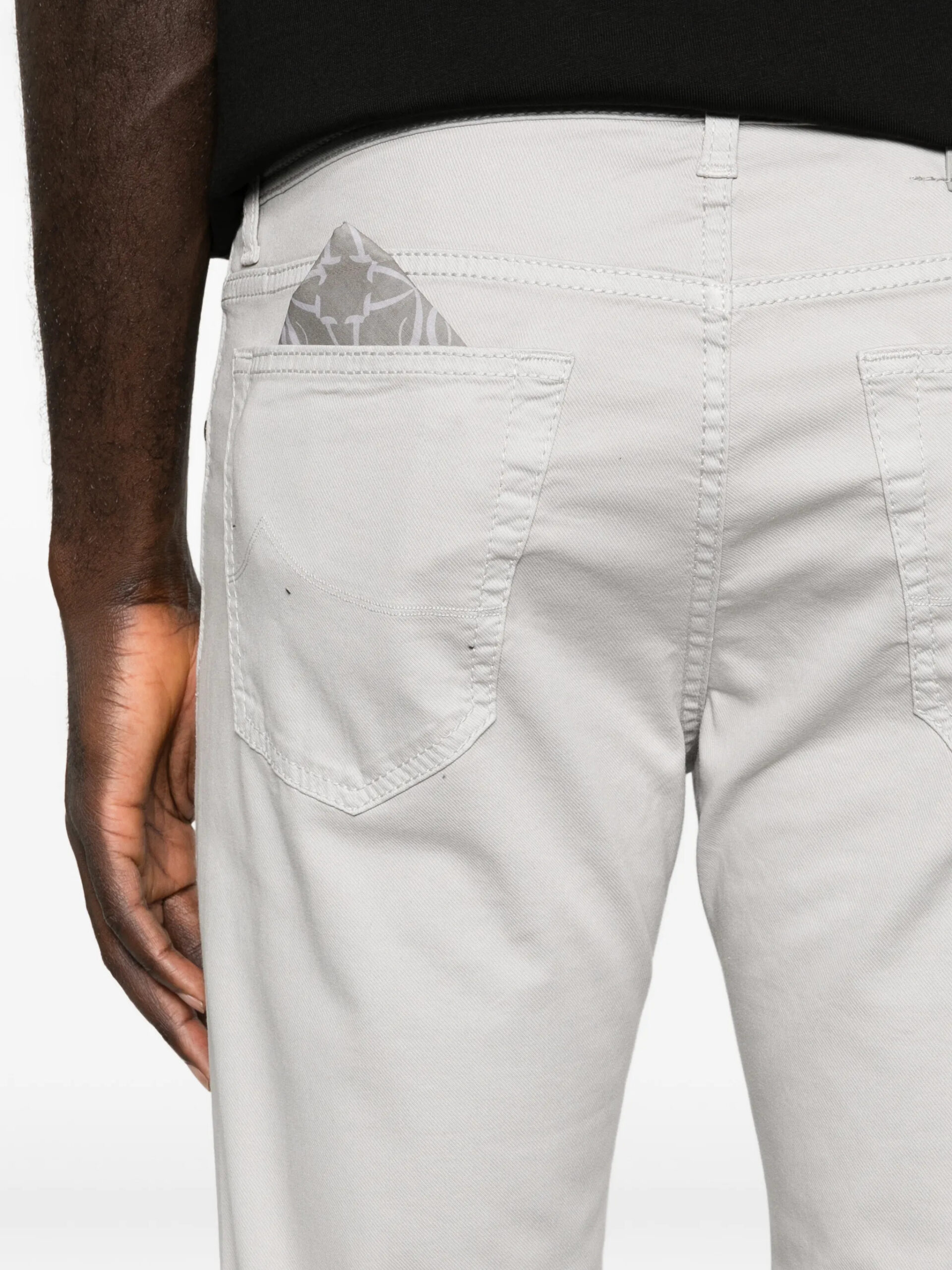 Calças Jeans com Cinco Bolsos