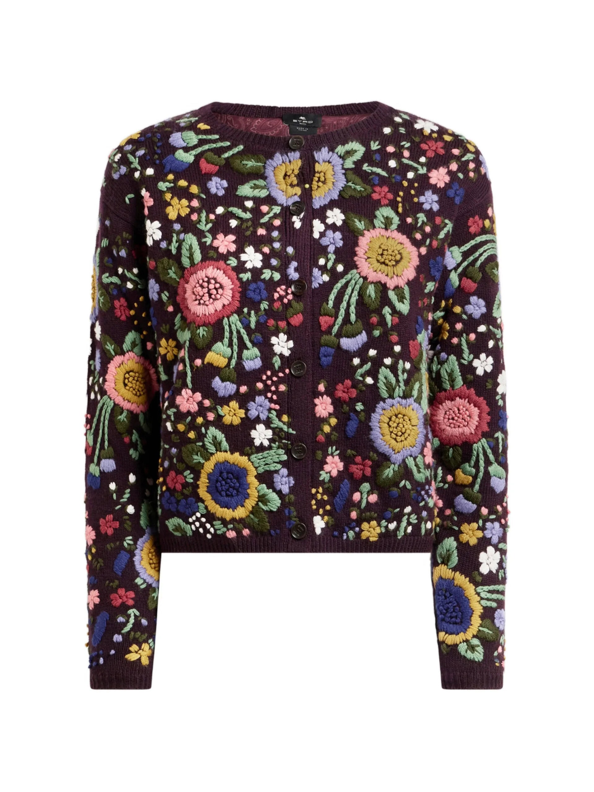Embroidered Flowers Cardigan