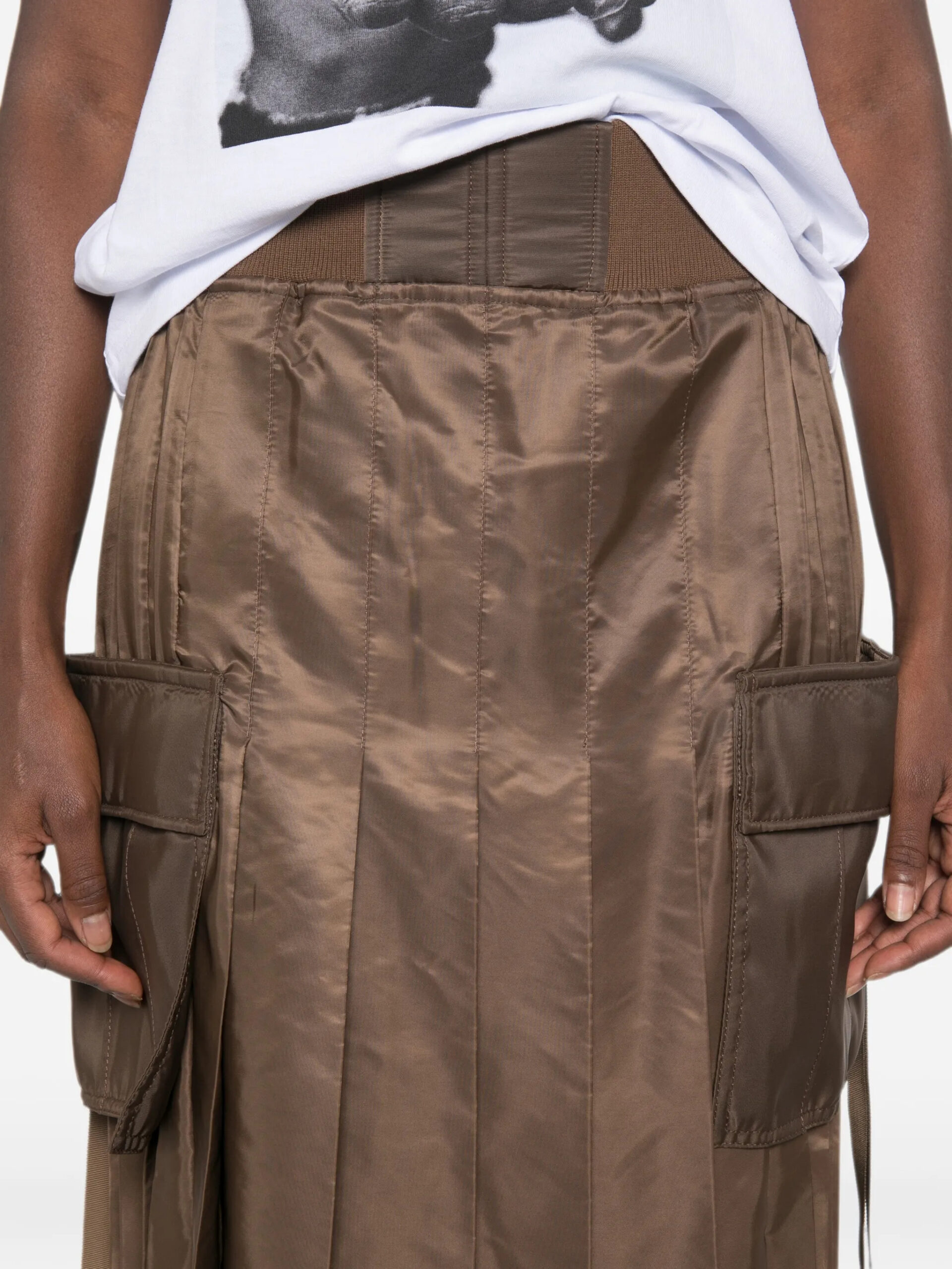 Pleated midi skirt