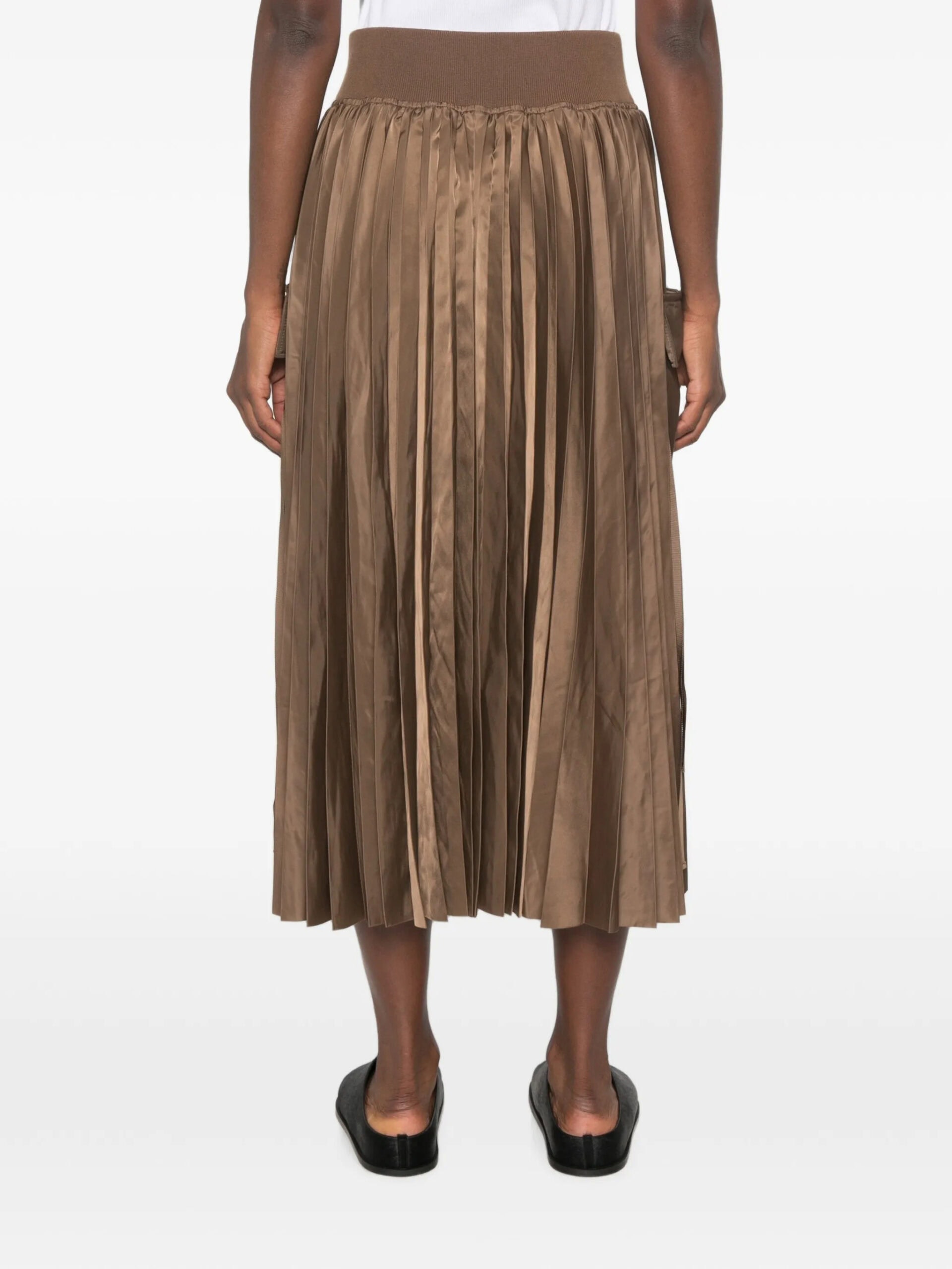 Pleated midi skirt