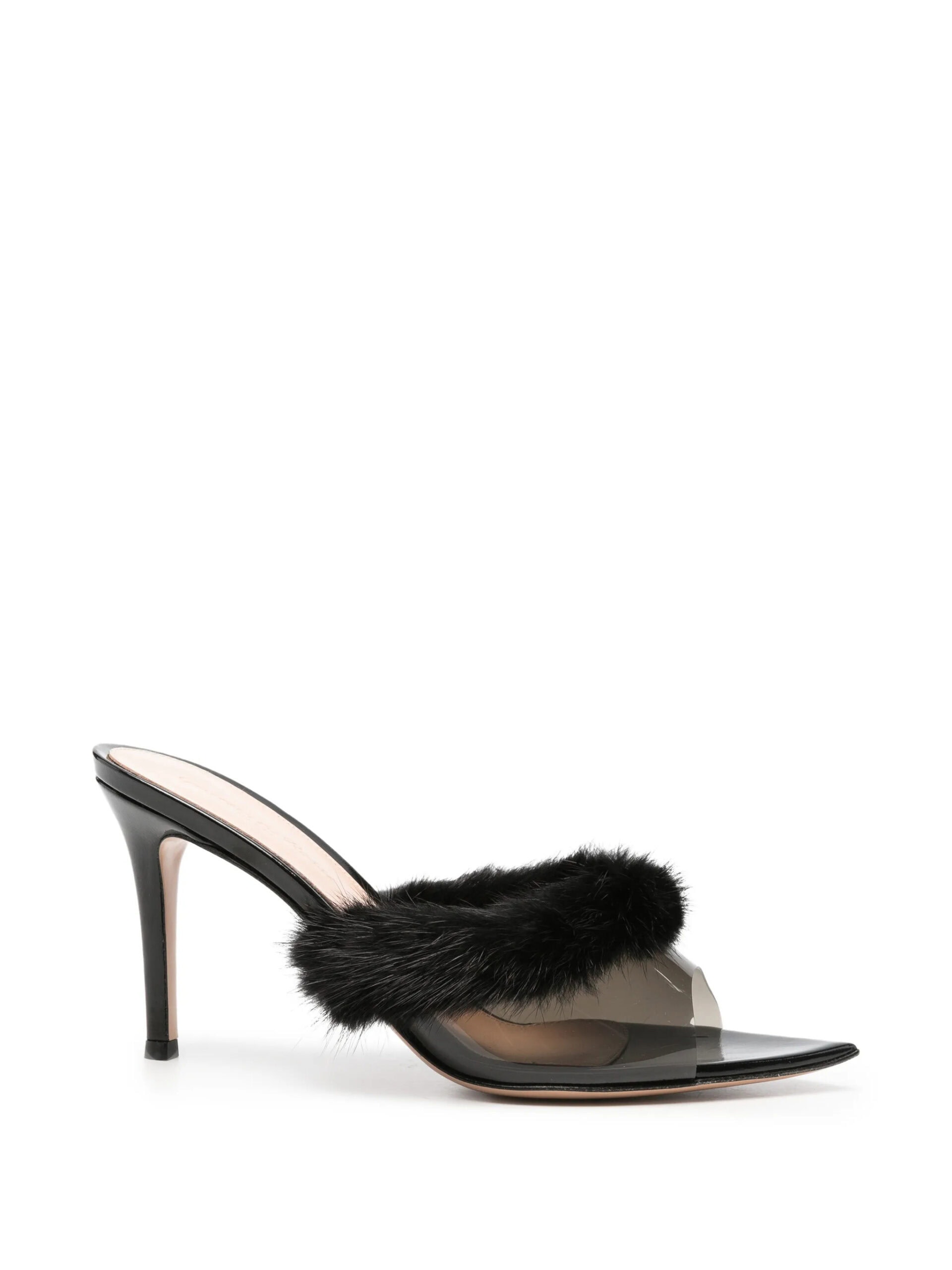 High Sandals with Feathers